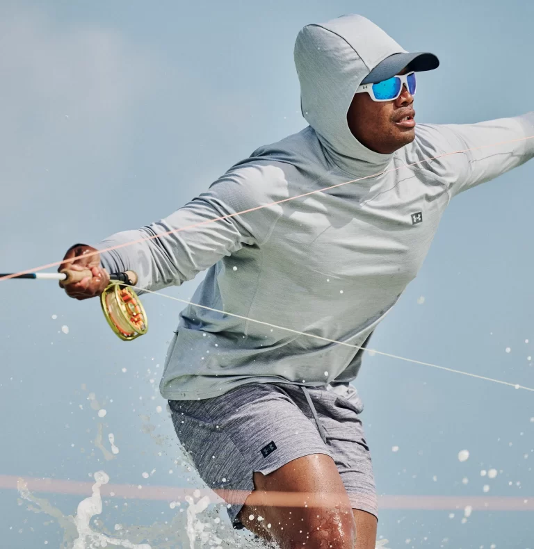 A model wearing Under Armour sunglasses