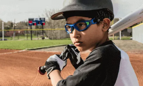 A kid wearing Liberty Sport eyewear