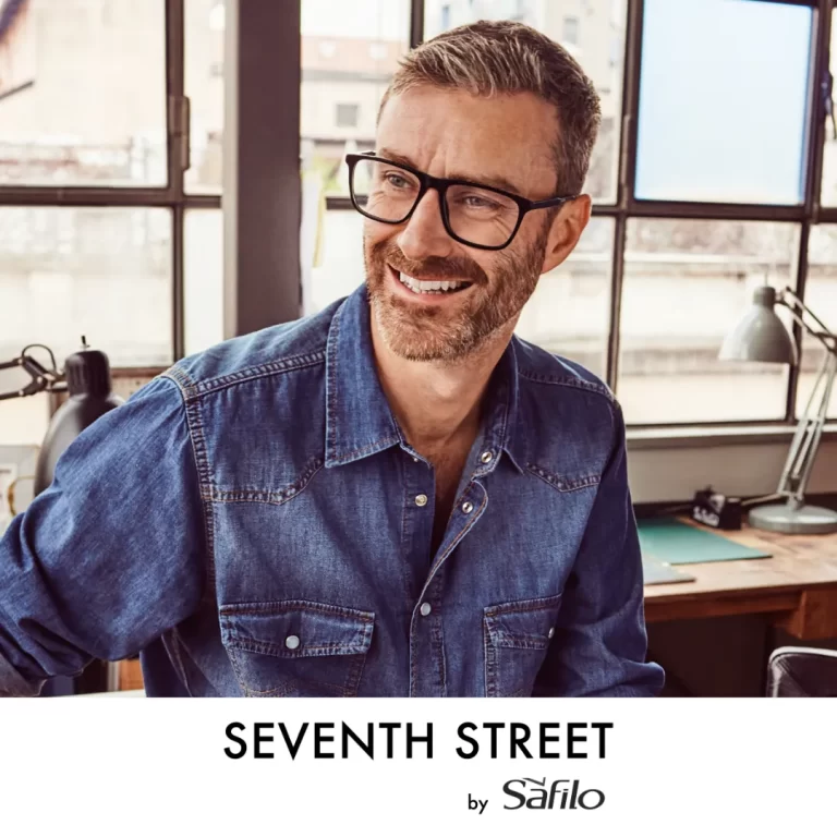 smiling man wearing seventh street eyewear