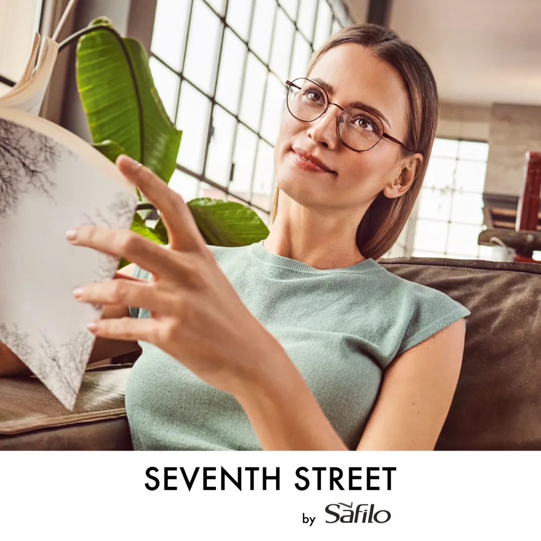 woman wearing seventh street eyewear