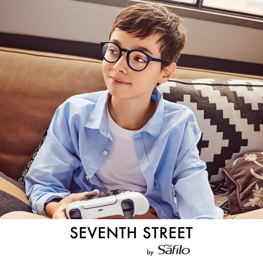 kid wearing seventh street eyewear