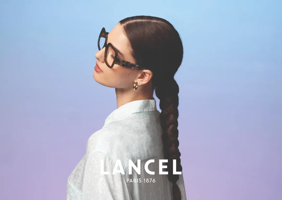 woman wearing lancel eyewear