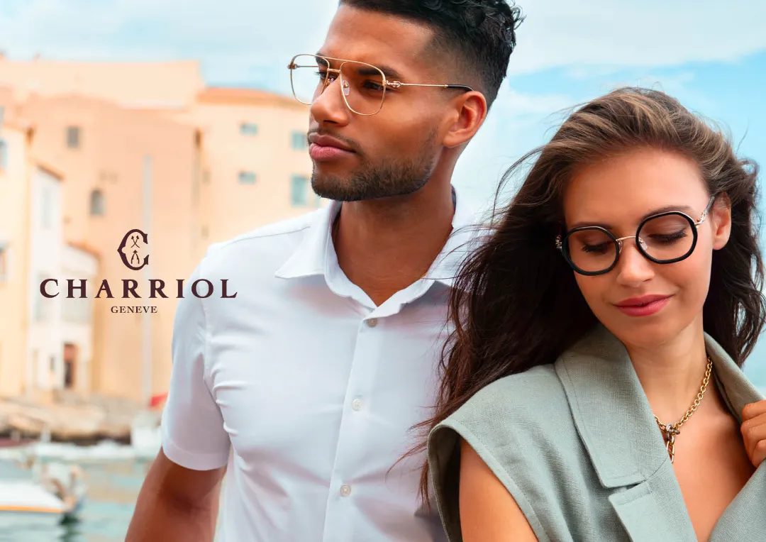 two models wearing charriol eyewear