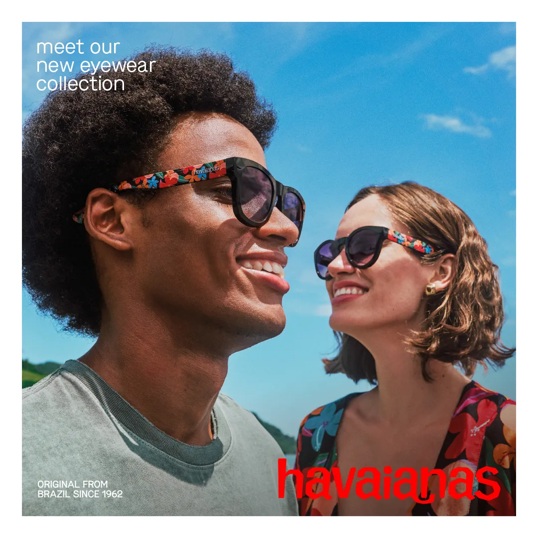 man and woman wearing havaianas sunglasses